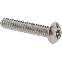 Value Collection - #6-32 UNC Pin In Torx Drive, Button Screw - Grade 18-8 Stainless Steel, Uncoated, 3/4" Length Under Head - Benchmark Tooling