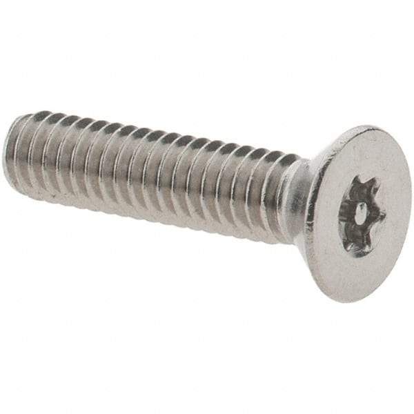 Value Collection - #8-32 UNC Pin In Torx Drive, Flat Screw - Grade 18-8 Stainless Steel, Uncoated, 3/4" OAL - Benchmark Tooling
