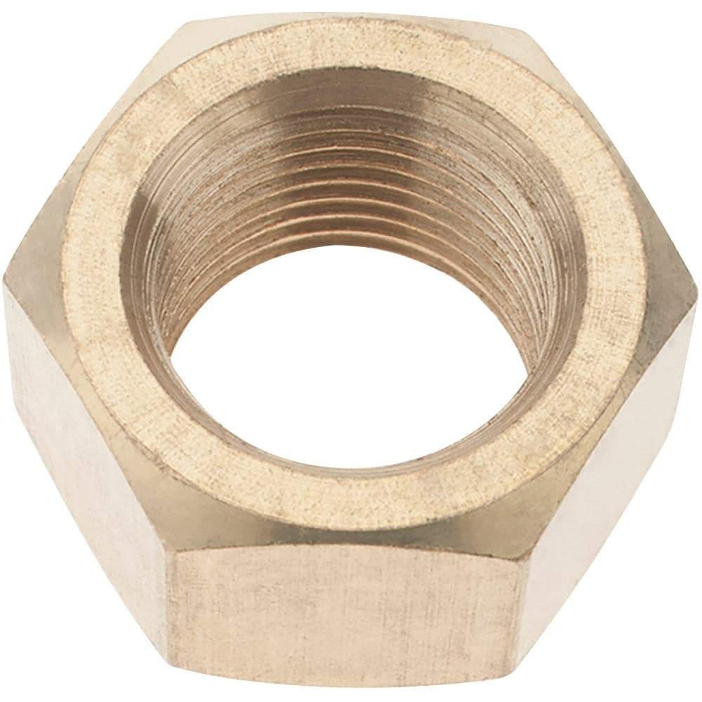 Value Collection - 3/4-18 UNF Brass Right Hand Hex Nut - 1-7/64" Across Flats, 41/64" High - Benchmark Tooling