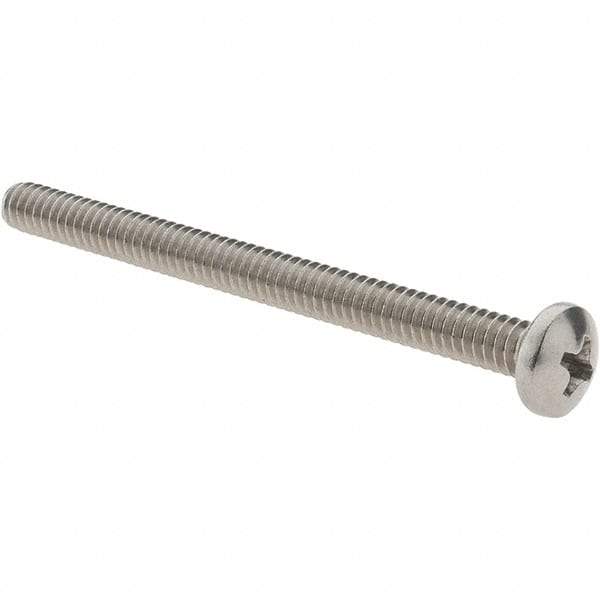 Value Collection - #10-24 UNC, 2-1/2" Length Under Head Phillips Drive Machine Screw - Pan Head, Grade 18-8 Stainless Steel, Uncoated, Without Washer - Benchmark Tooling