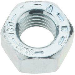 Value Collection - 5/16-24 UNF Steel Right Hand Hex Nut - 1/2" Across Flats, 17/64" High, Zinc Yellow Dichromate Finish - Benchmark Tooling