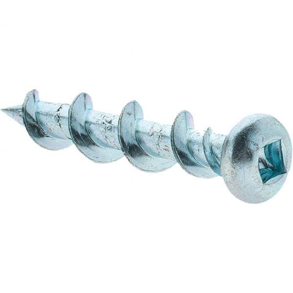 Value Collection - 1/4", 1-1/4" Length Under Head, Robertson Drive Pan Head, Steel Drywall Screws - Zinc Plated Finish, Grade 1018 - Benchmark Tooling