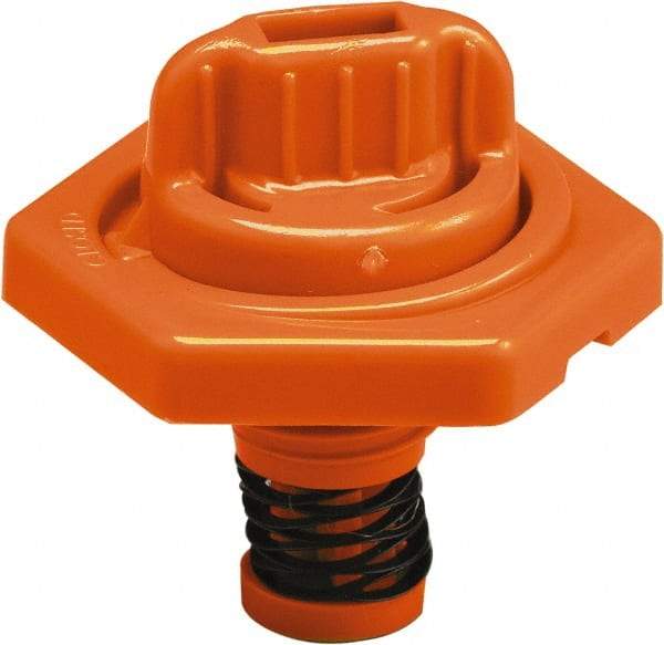 Trico - 4 Gal Capacity Polyethylene Oil Storage System - 7" Straight Spout, Orange - Benchmark Tooling