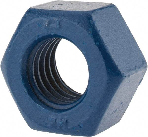 Value Collection - 1/2-13 UNC Steel Right Hand Heavy Hex Nut - 7/8" Across Flats, 0.4844" High, Zinc-Plated Finish - Benchmark Tooling