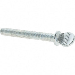 Value Collection - 1/4-20 Oval Shoulder Grade 2 Steel Thumb Screw - 2" OAL, Zinc-Plated Finish - Benchmark Tooling