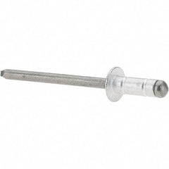 RivetKing - Dome Head Aluminum Multi Grip Blind Rivet - Steel Mandrel, 0.047" to 0.252" Grip, 0.415" Length Under Head, 5/32" Body Diam - Benchmark Tooling