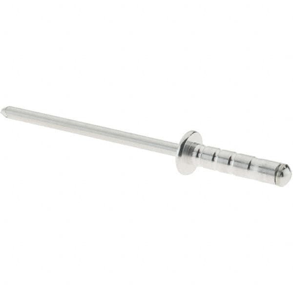 RivetKing - Dome Head Aluminum Multi Grip Blind Rivet - Steel Mandrel, 0.157" to 0.315" Grip, 0.468" Length Under Head, 1/8" Body Diam - Benchmark Tooling