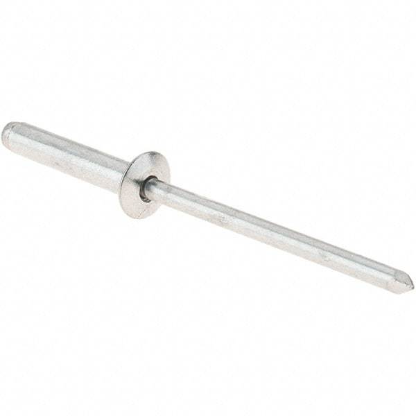 RivetKing - Size 4-8 Dome Head Aluminum Open End Blind Rivet - Aluminum Mandrel, 3/8" to 1/2" Grip, 1/8" Body Diam - Benchmark Tooling