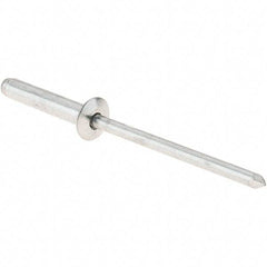 RivetKing - Size 4-8 Dome Head Aluminum Open End Blind Rivet - Aluminum Mandrel, 3/8" to 1/2" Grip, 1/8" Body Diam - Benchmark Tooling