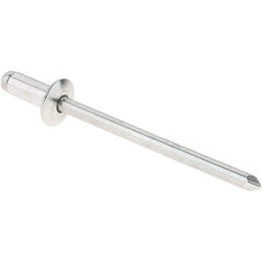 RivetKing - Size 4-2 Dome Head Aluminum Open End Blind Rivet - Aluminum Mandrel, 1/8" Max Grip, 1/8" Body Diam - Benchmark Tooling