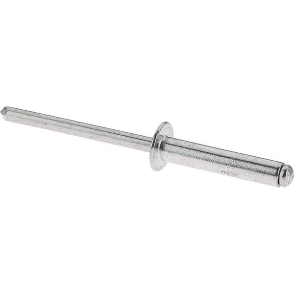 RivetKing - Size 6-12 Dome Head Aluminum Open End Blind Rivet - Aluminum Mandrel, 5/8" to 3/4" Grip, 3/16" Body Diam - Benchmark Tooling