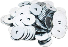 Value Collection - 1/4" Screw, Steel Fender Flat Washer - 9/32" ID x 1-1/8" OD, 1/16" Thick, Zinc-Plated Finish - Benchmark Tooling