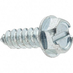 Value Collection - 5/16" Hex Washer Head Slotted Sheet Metal Screw - Steel, 1" Length Under Head, Grade 2 - Benchmark Tooling