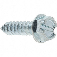 Value Collection - 5/16" Hex Washer Head Slotted Sheet Metal Screw - Steel, 1-1/4" Length Under Head, Grade 2 - Benchmark Tooling