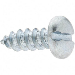 Value Collection - #14 Pan Head Slotted Sheet Metal Screw - Steel, 3/4" Length Under Head, Grade 2 - Benchmark Tooling