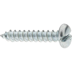 Value Collection - #14 Pan Head Slotted Sheet Metal Screw - Steel, 1-1/4" Length Under Head, Grade 2 - Benchmark Tooling