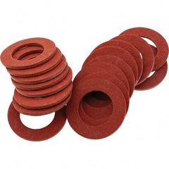 Value Collection - Vulcanized Fibre Standard Flat Washer - 0.5938" ID x 1" OD, 0.062" Thick, Plain Finish - Benchmark Tooling