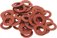 Value Collection - Vulcanized Fibre Standard Flat Washer - 1/4" ID x 0.437" OD, 0.031" Thick, Plain Finish - Benchmark Tooling
