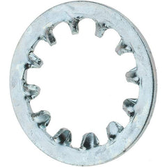 Value Collection - 1/2" Screw, Steel Internal Tooth Lock Washer - Zinc-Plated, Grade 2 - Benchmark Tooling
