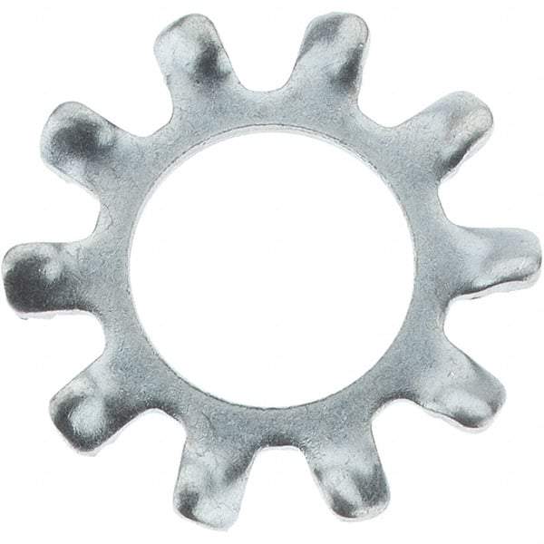 Value Collection - 1/4" Screw, Steel External Tooth Lock Washer - Zinc-Plated, Grade 2 - Benchmark Tooling