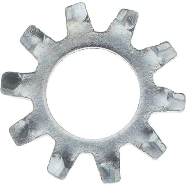 Value Collection - #10 Screw, Steel External Tooth Lock Washer - Zinc-Plated, Grade 2 - Benchmark Tooling