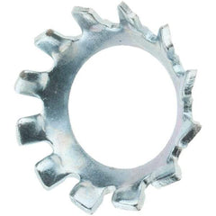 Value Collection - 1/4" Screw, Steel Countersunk External Tooth Lock Washer - Zinc-Plated, Grade 2 - Benchmark Tooling
