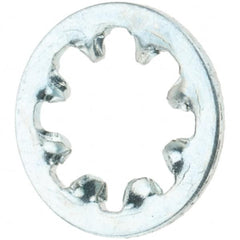Value Collection - #8 Screw, Steel Internal Tooth Lock Washer - Zinc-Plated, Grade 2 - Benchmark Tooling