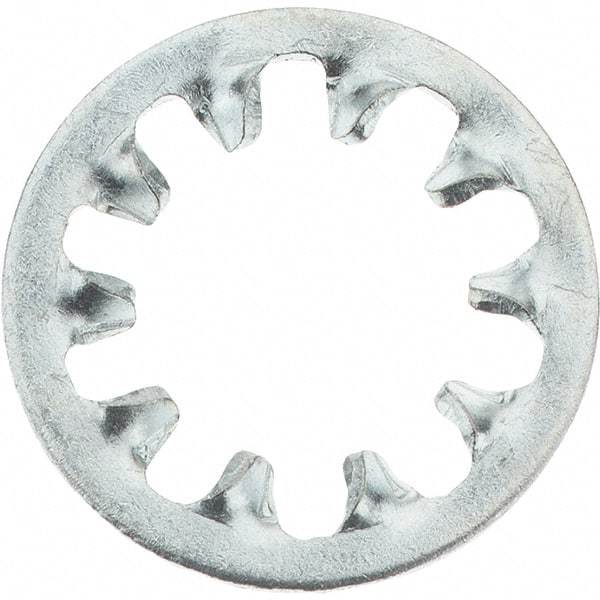 Made in USA - 5/16" Screw, Steel Internal Tooth Lock Washer - Zinc-Plated, Grade 2 - Benchmark Tooling