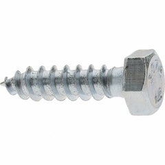 Value Collection - 5/16 Screw, 1-1/4" Length Under Head, Steel, Hex Head Lag Screw - Zinc-Plated, Grade 2 - Benchmark Tooling