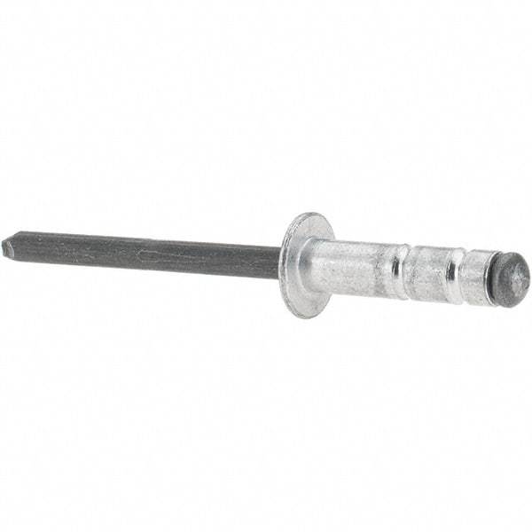 RivetKing - Dome Head Aluminum Open End Blind Rivet - Steel Mandrel, 0.252" to 0.504" Grip, 0.731" Length Under Head, 3/16" Body Diam - Benchmark Tooling