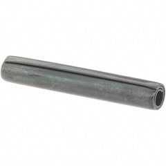 Value Collection - 5/32" Diam x 1" Long Coiled Spring Pin - Grade 1070-1090 Alloy Steel, Black Oxide Finish - Benchmark Tooling