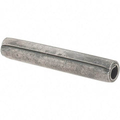 Value Collection - 7/32" Diam x 1-3/8" Long Coiled Spring Pin - Grade 1070-1090 Alloy Steel, Uncoated - Benchmark Tooling