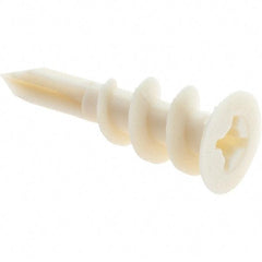 Value Collection - 3/8 to 5/8" Thick, Self Drilling Drywall & Hollow Wall Anchor - Nylon, Use with Wallboard - Benchmark Tooling