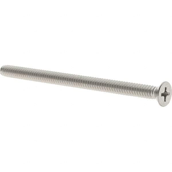 Value Collection - #10-24 UNC, 3" OAL Phillips Drive Machine Screw - Flat Head, Grade 18-8 Stainless Steel, Uncoated, Without Washer - Benchmark Tooling