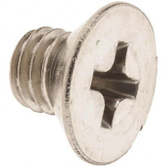 Value Collection - #10-32 UNC, 1/4" OAL Phillips Drive Machine Screw - Oval Head, Grade 18-8 Stainless Steel, Uncoated, Without Washer - Benchmark Tooling