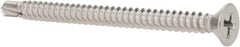 Value Collection - #10, Flat Head, Phillips Drive, 2-1/2" OAL, #3 Point, Self Drilling Screw - Grade 410 Stainless Steel - Benchmark Tooling