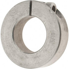 Value Collection - 15/16" Bore, Stainless Steel, One Piece One Piece Split Shaft Collar - 1-3/4" Outside Diam, 1/2" Wide - Benchmark Tooling