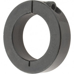 Value Collection - 1-7/16" Bore, Steel, One Piece Clamp Collar - 2-1/4" Outside Diam, 9/16" Wide - Benchmark Tooling