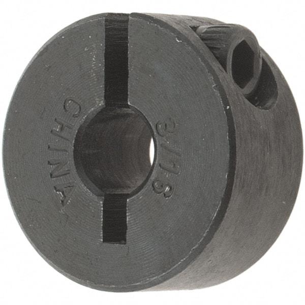 Value Collection - 3/16" Bore, Steel, One Piece Clamp Collar - 11/16" Outside Diam, 5/16" Wide - Benchmark Tooling