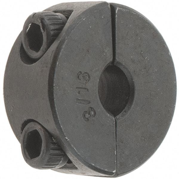 Value Collection - 3/16" Bore, Steel, Two Piece Shaft Collar - 11/16" Outside Diam, 5/16" Wide - Benchmark Tooling