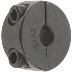 Value Collection - 3/16" Bore, Steel, Two Piece Shaft Collar - 11/16" Outside Diam, 5/16" Wide - Benchmark Tooling