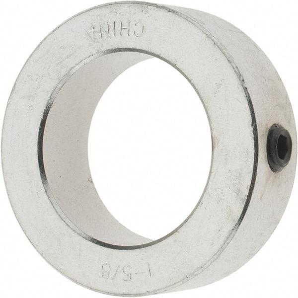 Value Collection - 1-5/8" Bore, Steel, Set Screw Shaft Collar - 2-1/2" Outside Diam, 13/16" Wide - Benchmark Tooling