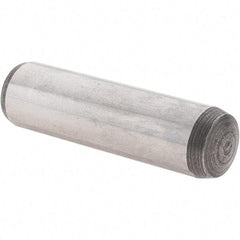 Value Collection - 10mm Diam x 36mm Pin Length Alloy Steel Dowel Pin - 1 Rounded & 1 Threaded End - Benchmark Tooling