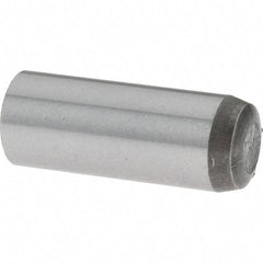 Value Collection - 6mm Diam x 16mm Pin Length Grade 8 Alloy Steel Precision Dowel Pin - Bright Finish, 1 Rounded End - Benchmark Tooling