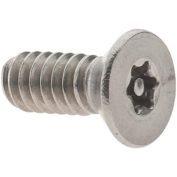 Value Collection - #10-24 UNC Pin In Torx Drive, Flat Screw - Grade 18-8 Stainless Steel, Uncoated, 1/2" OAL - Benchmark Tooling