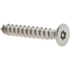 Value Collection - #10 Flat Head Torx Sheet Metal Screw - Stainless Steel, 1-1/4" OAL, Grade 18-8, T25 Drive - Benchmark Tooling