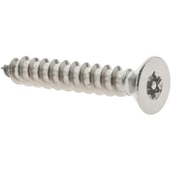 Value Collection - #8 Flat Head Torx Sheet Metal Screw - Stainless Steel, 1" OAL, Grade 18-8, T15 Drive - Benchmark Tooling
