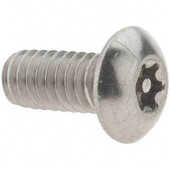 Value Collection - #8-32 UNC Pin In Torx Drive, Button Screw - Grade 18-8 Stainless Steel, Uncoated, 3/8" Length Under Head - Benchmark Tooling