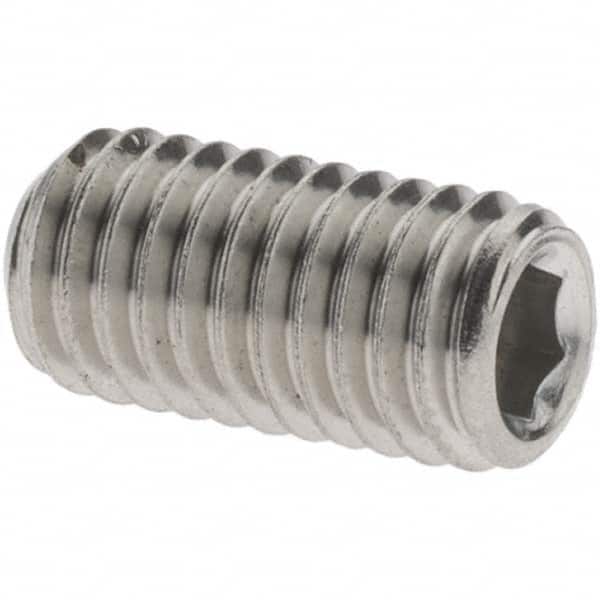 Value Collection - M8x1.25 Metric Coarse, 16mm OAL, Cup Point Set Screw - Grade 316 & Austenitic A4 Stainless Steel, 4mm Key - Benchmark Tooling