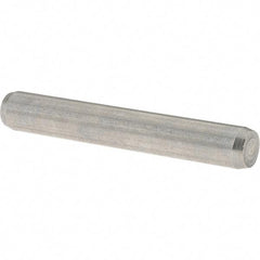 Value Collection - 6mm Diam x 40mm Pin Length 416 Stainless Steel Precision Dowel Pin - C 52-62 Hardness, 1 Beveled & 1 Rounded End - Benchmark Tooling